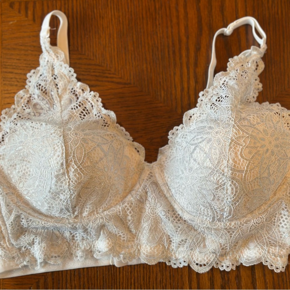 Elegant White Lace Bralette